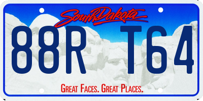 SD license plate 88RT64