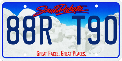 SD license plate 88RT90