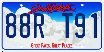 SD license plate 88RT91