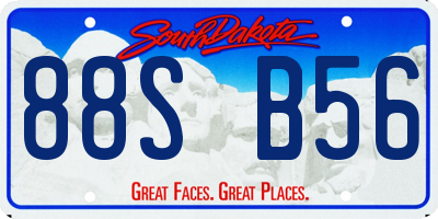 SD license plate 88SB56