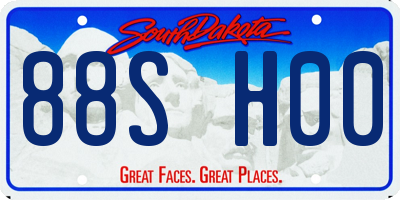 SD license plate 88SH00