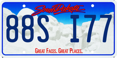 SD license plate 88SI77
