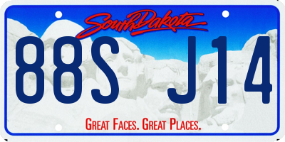 SD license plate 88SJ14