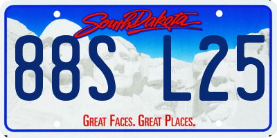 SD license plate 88SL25