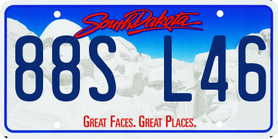 SD license plate 88SL46