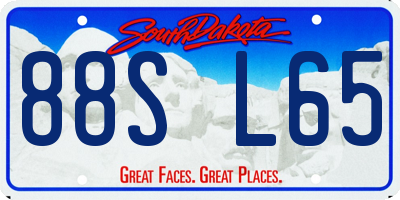 SD license plate 88SL65