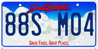 SD license plate 88SM04