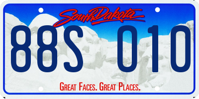 SD license plate 88SO10