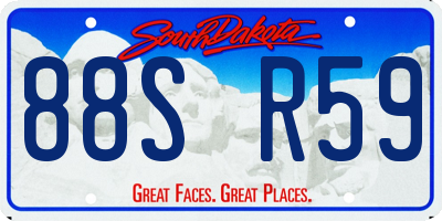 SD license plate 88SR59