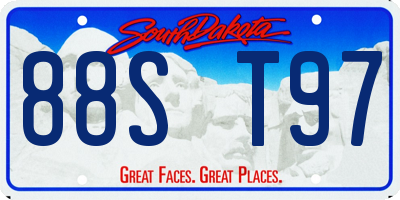 SD license plate 88ST97