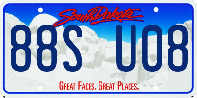 SD license plate 88SU08