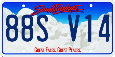 SD license plate 88SV14