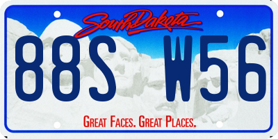 SD license plate 88SW56