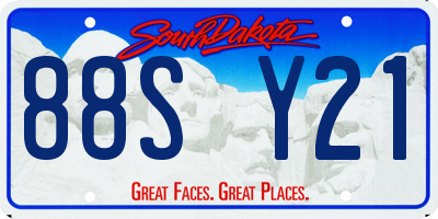 SD license plate 88SY21