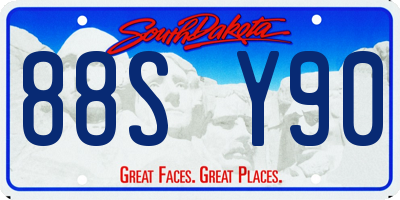 SD license plate 88SY90