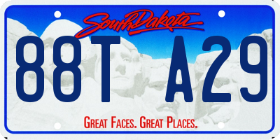 SD license plate 88TA29