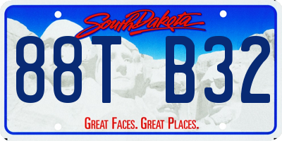 SD license plate 88TB32