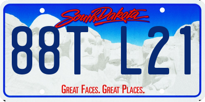 SD license plate 88TL21