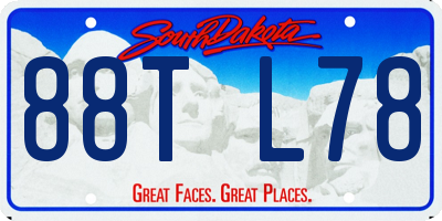 SD license plate 88TL78