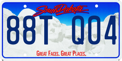 SD license plate 88TQ04
