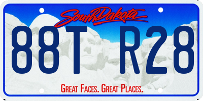 SD license plate 88TR28