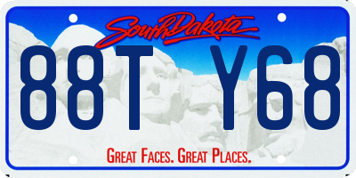 SD license plate 88TY68