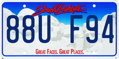 SD license plate 88UF94