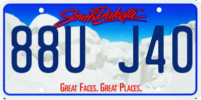 SD license plate 88UJ40