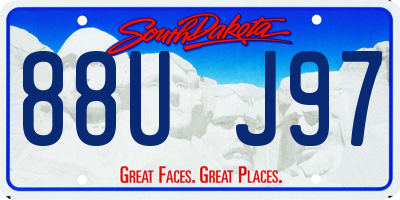 SD license plate 88UJ97