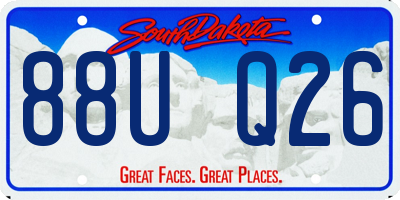 SD license plate 88UQ26