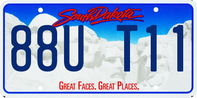 SD license plate 88UT11