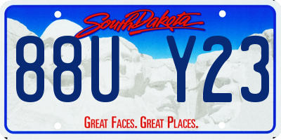 SD license plate 88UY23
