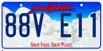 SD license plate 88VE11