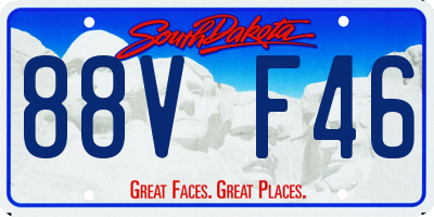 SD license plate 88VF46