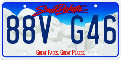 SD license plate 88VG46