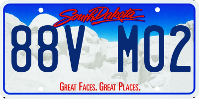 SD license plate 88VM02