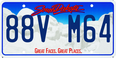 SD license plate 88VM64