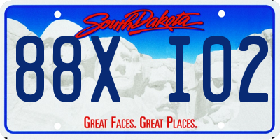 SD license plate 88XI02