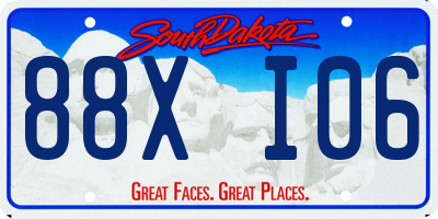 SD license plate 88XI06