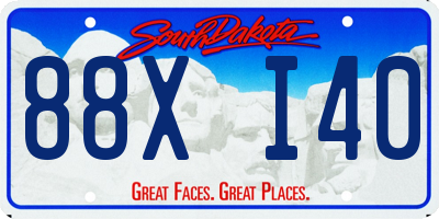 SD license plate 88XI40