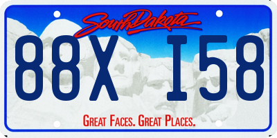 SD license plate 88XI58