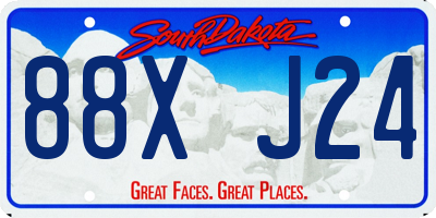 SD license plate 88XJ24