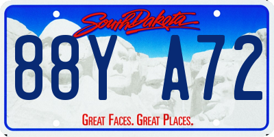 SD license plate 88YA72