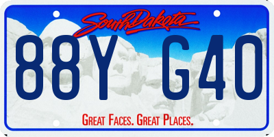 SD license plate 88YG40