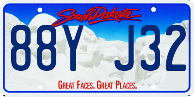 SD license plate 88YJ32