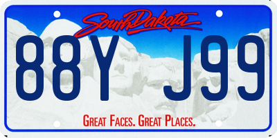SD license plate 88YJ99