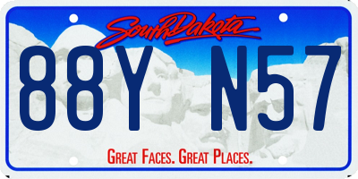 SD license plate 88YN57