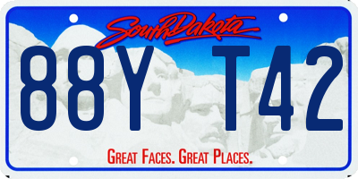 SD license plate 88YT42