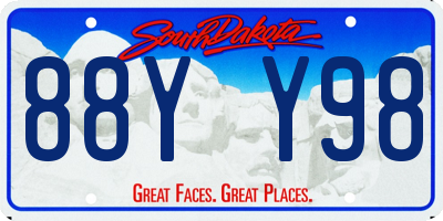 SD license plate 88YY98