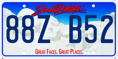 SD license plate 88ZB52